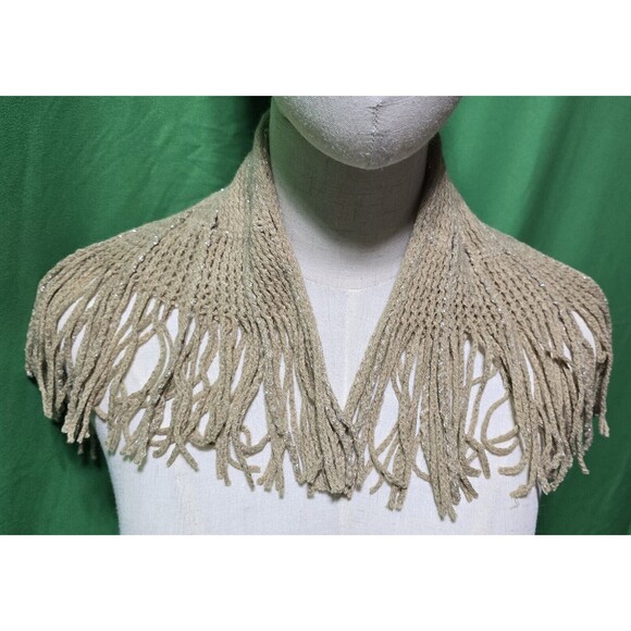 Pair of Kimberly C Knit Neck Scarves Tan and Gray Women's Collar Scarf 8x22 NWT - Picture 13 of 16